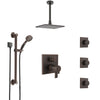 Delta Ara Venetian Bronze Dual Thermostatic Control Shower System, Ceiling Showerhead, 3 Body Jets, Grab Bar Hand Spray SS27T967RB2