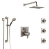 Delta Ara Dual Thermostatic Control Stainless Steel Finish Shower System, Showerhead, 3 Body Jets, Grab Bar Hand Spray SS27T967SS10