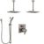 Delta Ara Dual Thermostatic Control Stainless Steel Finish Shower System, Integrated Diverter, 2 Ceiling Showerheads, and Hand Shower SS27T967SS2