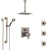 Delta Ara Dual Thermostatic Control Stainless Steel Finish Shower System, Ceiling Showerhead, 3 Body Jets, Grab Bar Hand Spray SS27T967SS4