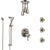 Delta Cassidy Dual Thermostatic Control Stainless Steel Finish Shower System, Ceiling Showerhead, 3 Body Jets, Hand Spray SS27T997SS7