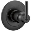 Delta Trinsic Collection Matte Black Finish 3-Setting 2-Port Round Shower System Diverter Includes Rough-in Valve D2553V