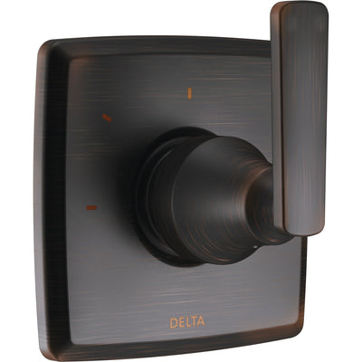 Delta Ashlyn Modern Venetian Bronze Finish Single Handle 3-Setting 2-Port Shower Diverter Fixture INCLUDES Rough-in Valve D1296V