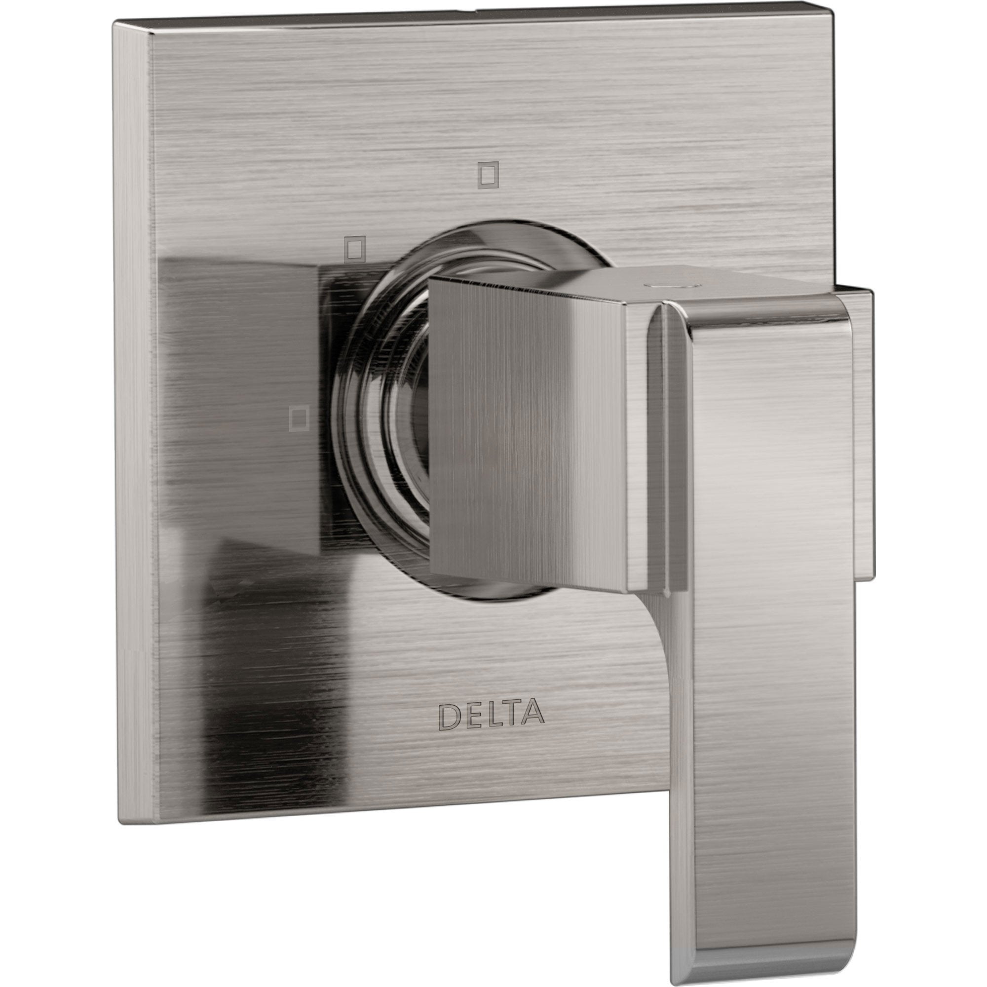 Delta Ara Modern Square Stainless Steel Finish Single Handle 3-Setting 2-Port Shower Diverter Fixture INCLUDES Rough-in Valve D1293V