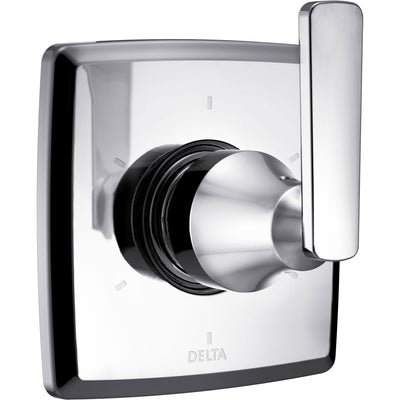 Delta Ashlyn Modern Chrome Finish Single Handle 6-Setting 3-Port Shower Diverter Fixture INCLUDES Rough-in Valve D1290V