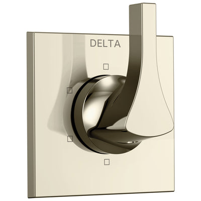 Delta Zura Collection Polished Nickel Finish 6-Setting 3-Port Modern Shower Diverter Includes Rough-in Valve D2051V