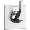 Delta Zura Collection Chrome Finish 6-Setting 3-Port Modern Shower Diverter Includes Rough-in Valve D2052V