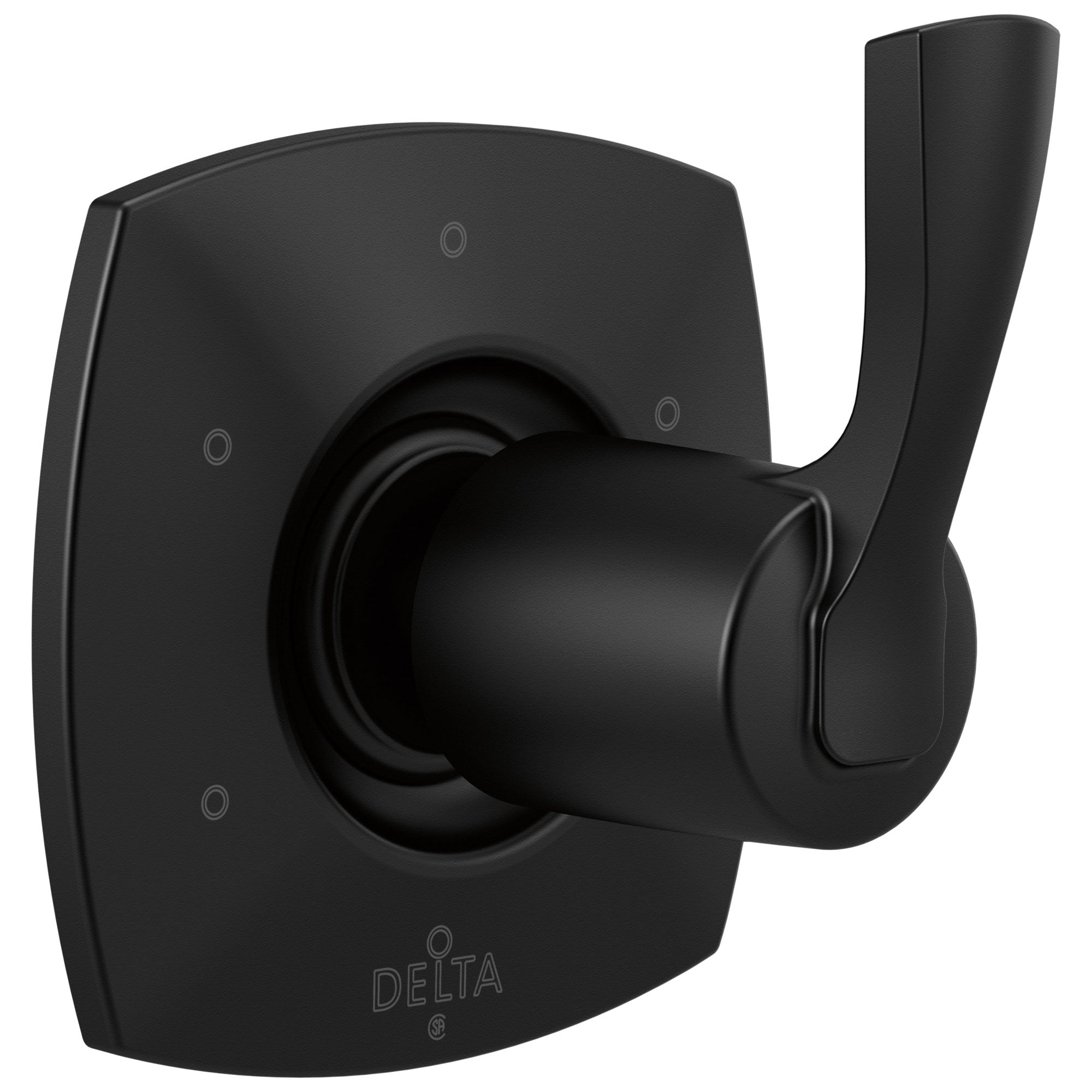 Delta Stryke Matte Black Finish Six Function 3 Outlet Port Shower System Diverter Includes Lever Handle and Rough-in Valve D3565V