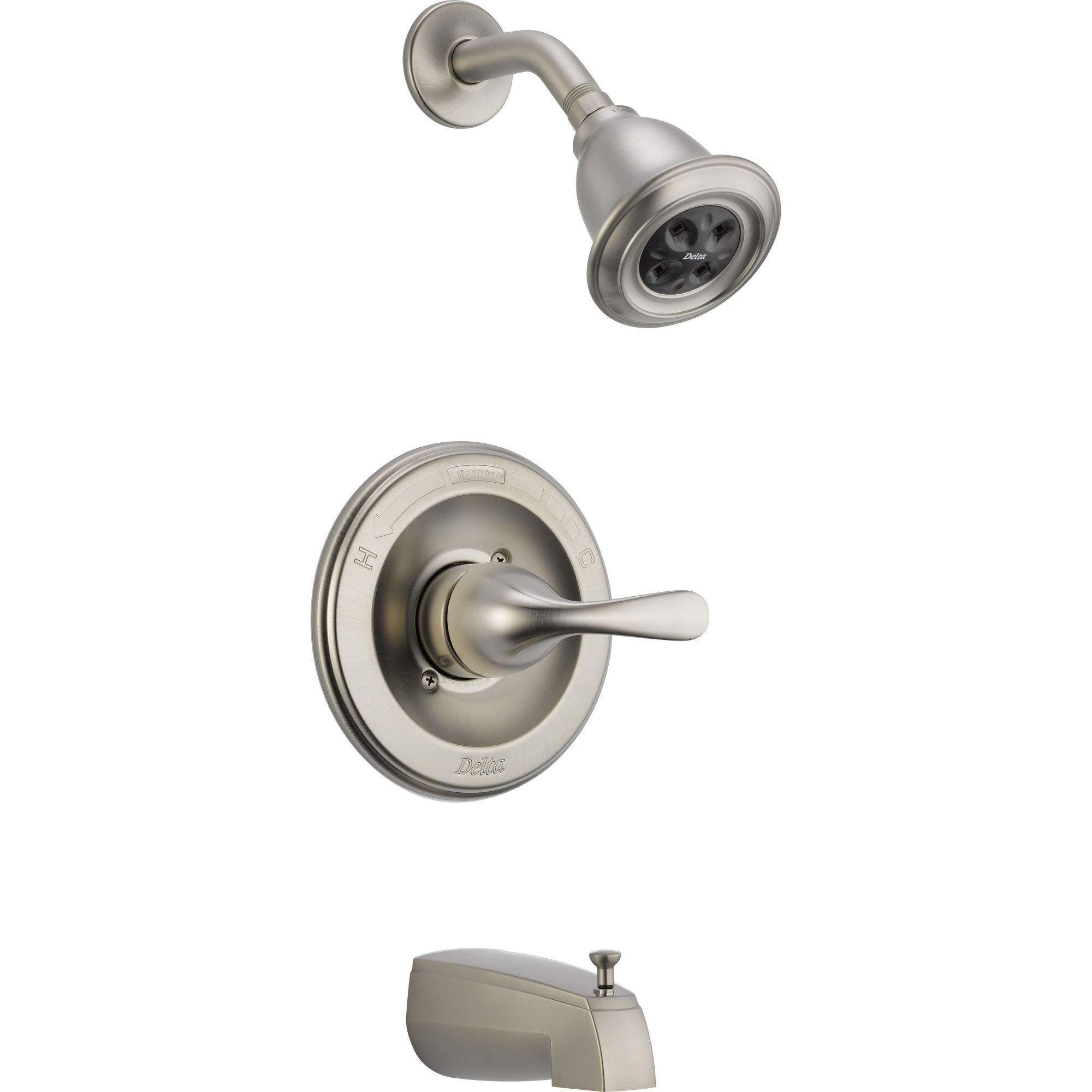 Delta Classic Stainless Steel Finish Tub and Shower Faucet Includes Valve D292V