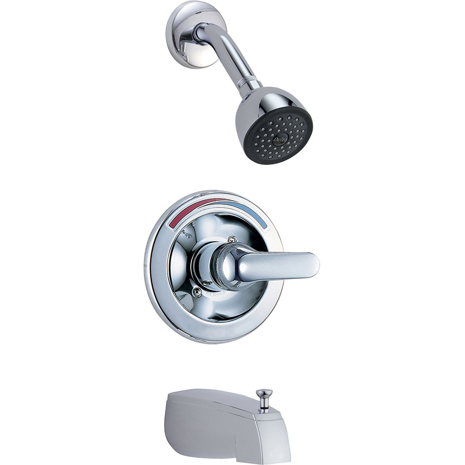 Delta Chrome Finish Monitor 13 Series Classic Style Tub and Shower Faucet Combination Includes Rough-in Valve without Stops D2515V