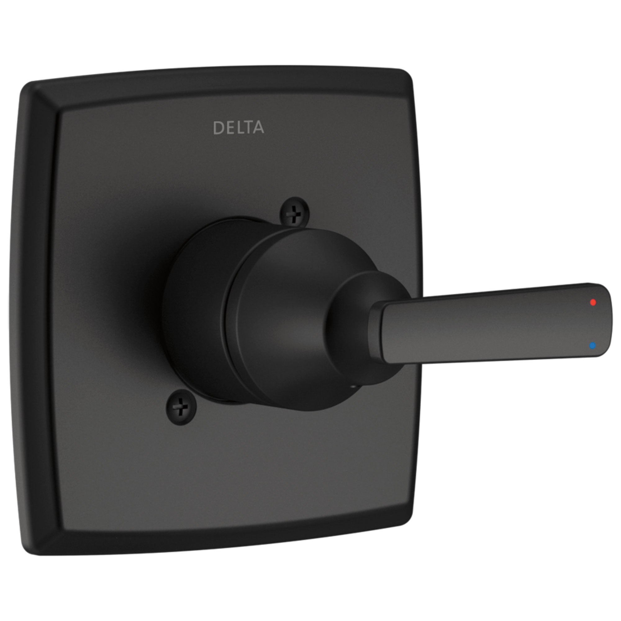 Delta Ashlyn Matte Black Finish Monitor 14 Series Shower Faucet Control Only Includes Single Handle, Cartridge, and Valve with Stops D3550V