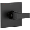 Delta Ara Collection Matte Black Finish Monitor 14 Modern Square Shower Faucet Valve Only Control Handle Includes Rough-in Valve without Stops D2505V