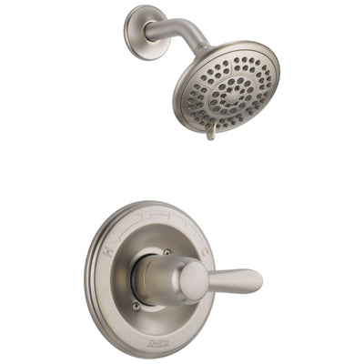 Delta Lahara Single Handle Stainless Steel Finish Shower Faucet with Valve D567V