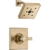 Delta Dryden Champagne Bronze Large Modern Square Shower Only Faucet Trim 573188