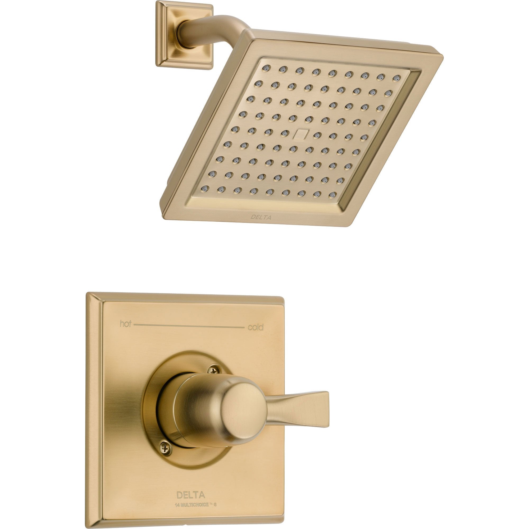 Delta Dryden Champagne Bronze Large Square Shower Only Faucet with Valve D570V