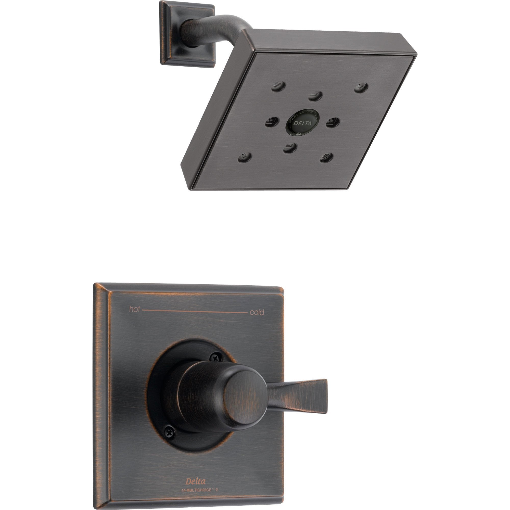 Delta Dryden Venetian Bronze Large Modern Square Shower Only Faucet Trim 573190