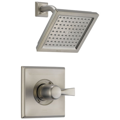 Delta Dryden Collection Stainless Steel Finish Monitor 14 Water Efficient Square Shower only Faucet Trim Kit (Valve Sold Separately) DT14251SSWE