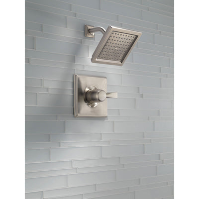 Delta Dryden Stainless Steel Finish Square Shower Only Faucet with Valve D575V