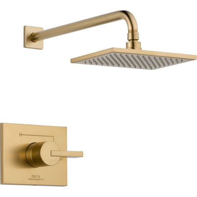 Delta Vero Champagne Bronze Modern Square Shower Only Faucet with Valve D637V