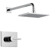 Delta Vero Collection Chrome Monitor 14 Modern Shower only Faucet Trim Kit with 1.75 GPM Water Efficient Overhead Showerhead (Requires Valve) DT14253WE