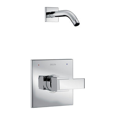 Delta Chrome Ara Channel Spout Roman Tub Filler Faucet with Hand Shower and Shower Only Faucet with Showerhead Package INCLUDES all Rough-in Valves D091CR