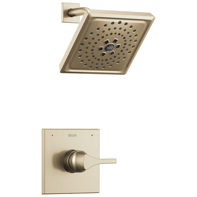 Delta Zura Champagne Bronze Finish Monitor 14 Series H2Okinetic Shower only Faucet Includes Handle, Cartridge, and Valve with Stops D3639V