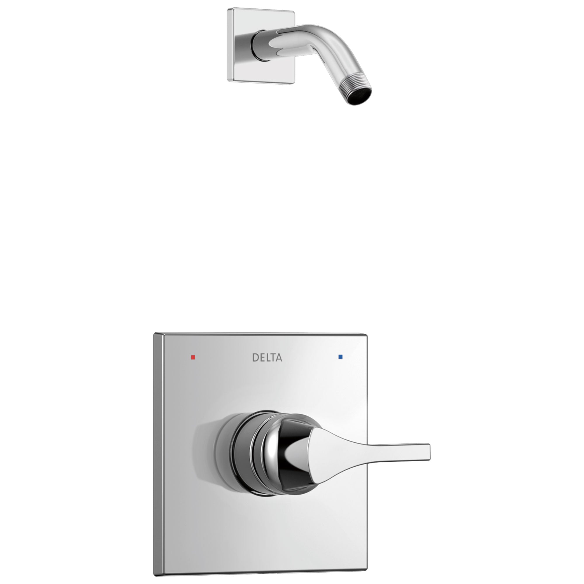 Delta Zura Collection Chrome Modern Single Handle Monitor 14 Shower only Faucet Trim Kit - Less Showerhead (Rough-in Valve Sold Separately) 743925