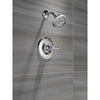 Delta Linden Collection Chrome Monitor 14 Series Contemporary Style Single Lever Handle Shower only Faucet Trim Kit (Requires Rough-in Valve) DT14293