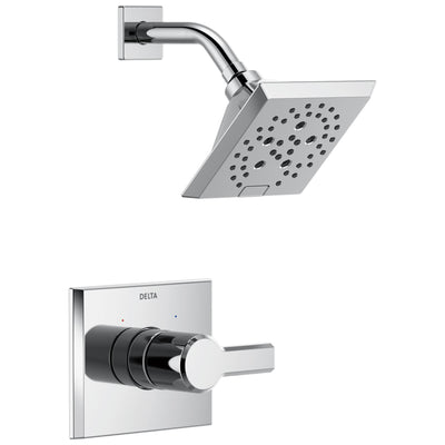 Delta Pivotal Chrome Finish Monitor 14 Series Shower only Faucet Includes Single Lever Handle, Cartridge, and Valve without Stops D3481V