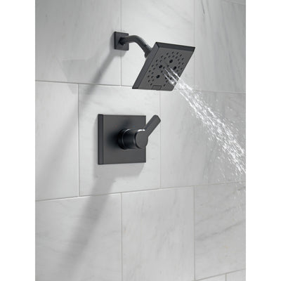 Delta Pivotal Matte Black Finish Monitor 14 Series Shower only Faucet Includes Single Lever Handle, Cartridge, and Valve without Stops D3479V