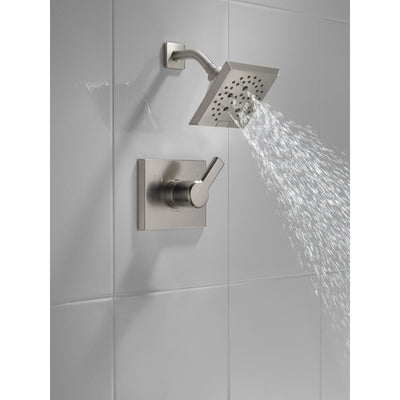 Delta Pivotal Stainless Steel Finish Monitor 14 Series Shower only Faucet Includes Single Lever Handle, Cartridge, and Valve without Stops D3473V