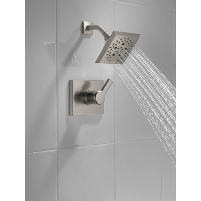 Delta Pivotal Stainless Steel Finish Monitor 14 Series Shower only Faucet Includes Single Lever Handle, Cartridge, and Valve without Stops D3473V