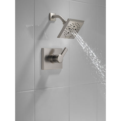 Delta Pivotal Stainless Steel Finish Monitor 14 Series Shower only Faucet Includes Single Lever Handle, Cartridge, and Valve without Stops D3473V