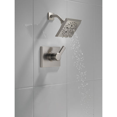 Delta Pivotal Stainless Steel Finish Monitor 14 Series Shower only Faucet Includes Single Lever Handle, Cartridge, and Valve without Stops D3473V