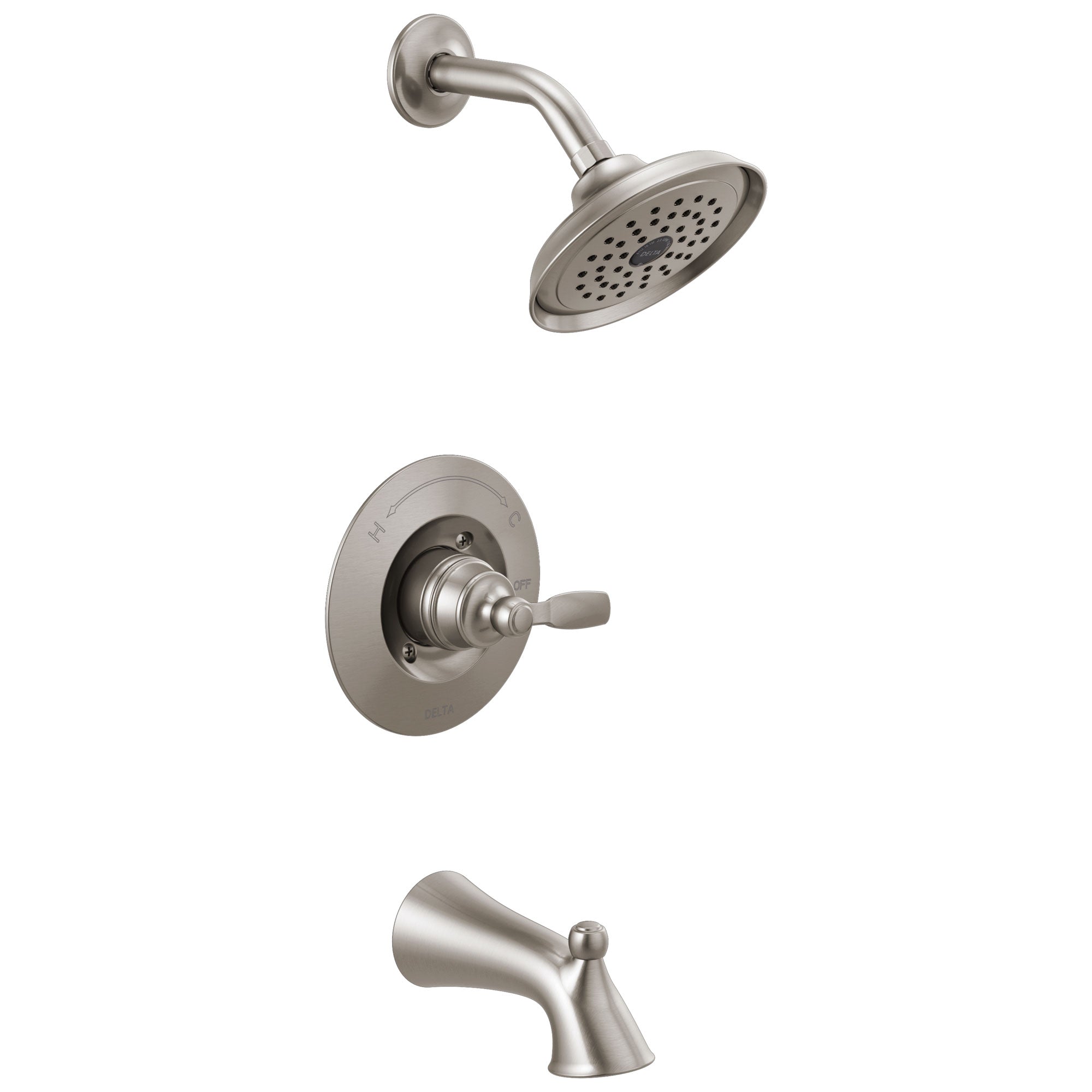 Delta Woodhurst Stainless Steel Finish Single Handle Tub/Shower Combination Faucet Trim Kit (Requires Valve) DT14432SS