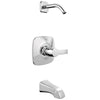 Delta Tesla Collection Chrome Monitor 14 Modern Single Handle Tub and Shower Faucet Combo Trim - Less Showerhead (Valve Sold Separately) DT14452LHD