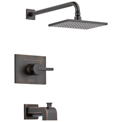 Delta Vero Venetian Bronze Finish 14 Series Water Efficient Tub & Shower Combination Faucet Includes Cartridge, Handle, and Valve with Stops D3454V