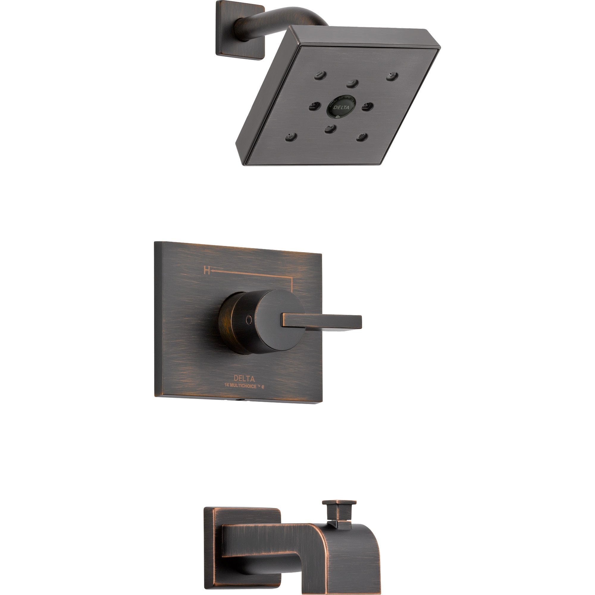 Delta Vero Modern Venetian Bronze Tub and Shower Combination with Valve D259V