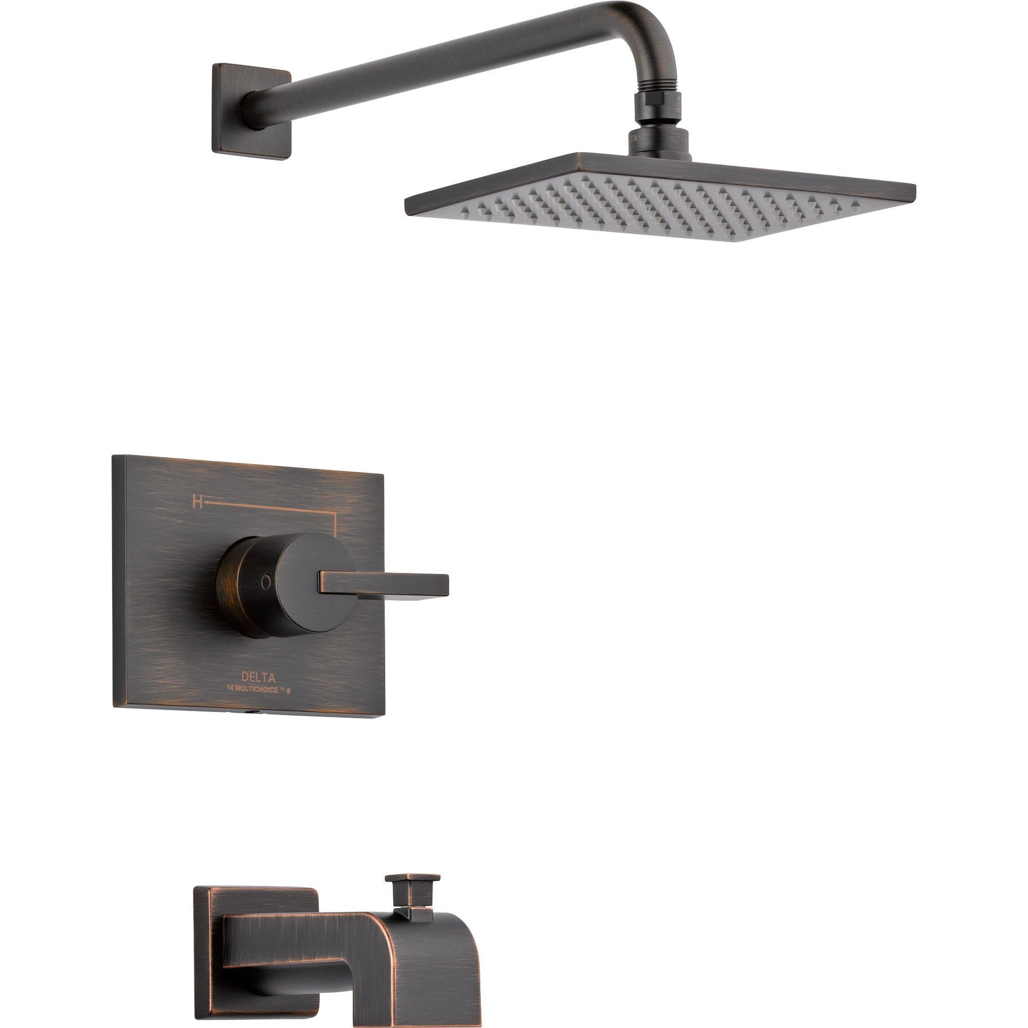 Delta Vero Modern Venetian Bronze Tub and Shower Combination with Valve D258V