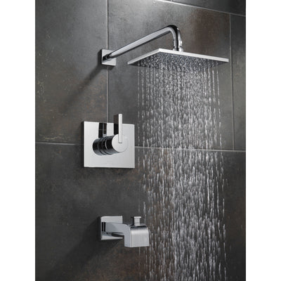 Delta Vero Chrome Finish Monitor 14 Series Water Efficient Tub & Shower Combination Faucet Includes Cartridge, Handle, and Valve without Stops D3449V