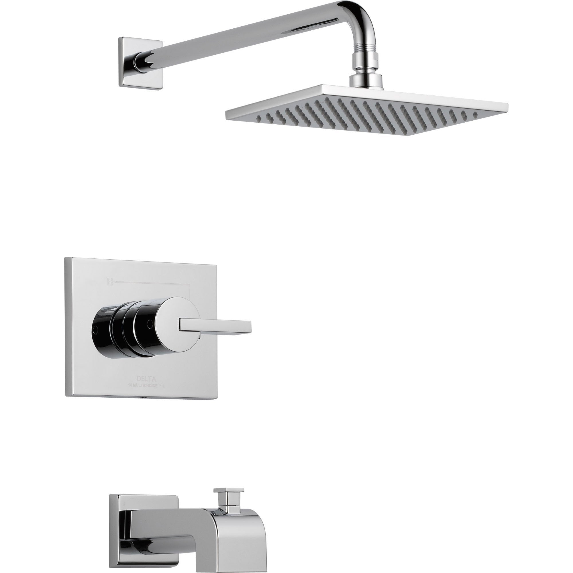 Delta Vero Modern Tub and Shower Combination Faucet Trim Kit in Chrome 521926