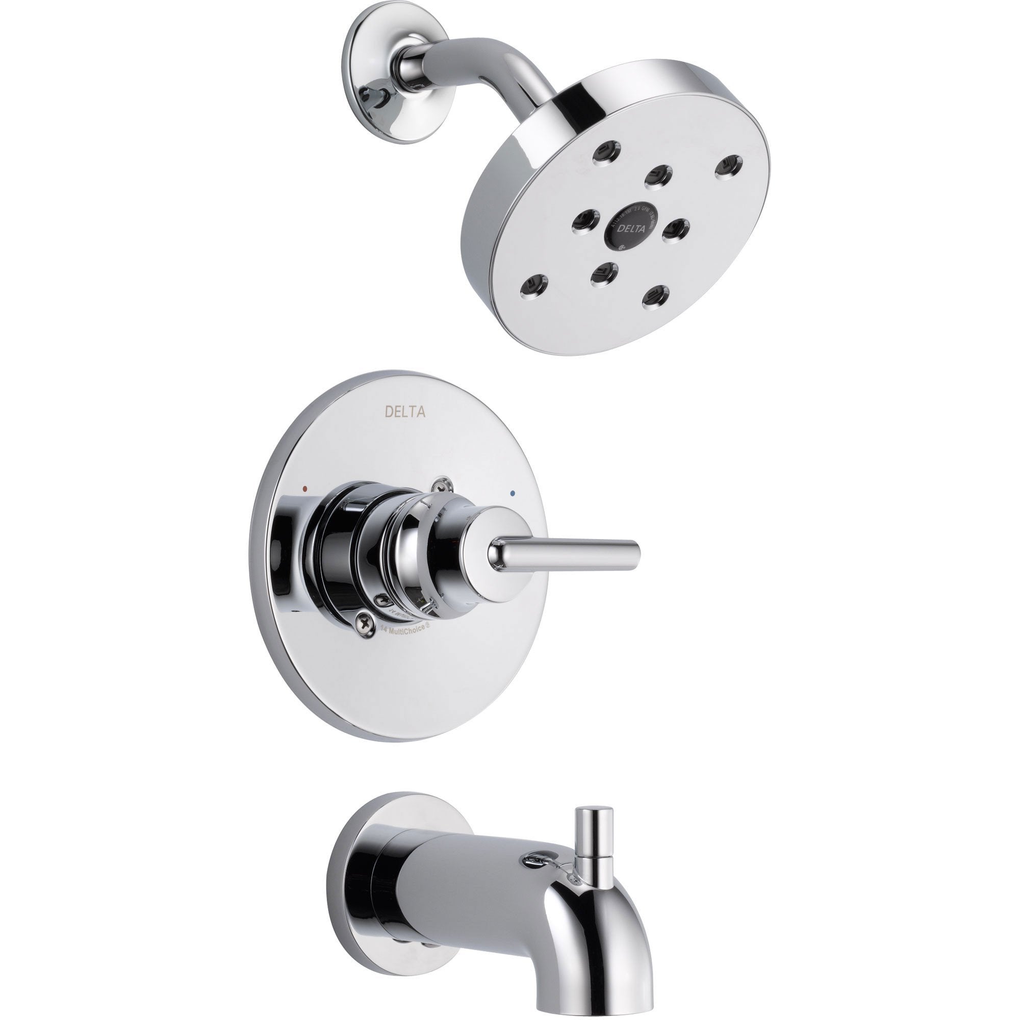 Delta Trinsic Modern Chrome Tub and Shower Combo Faucet Includes Valve D328V