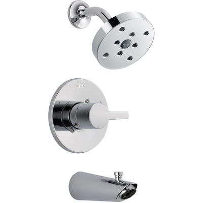 Delta Compel Modern Chrome Tub and Shower Combo Faucet Includes Valve D266V