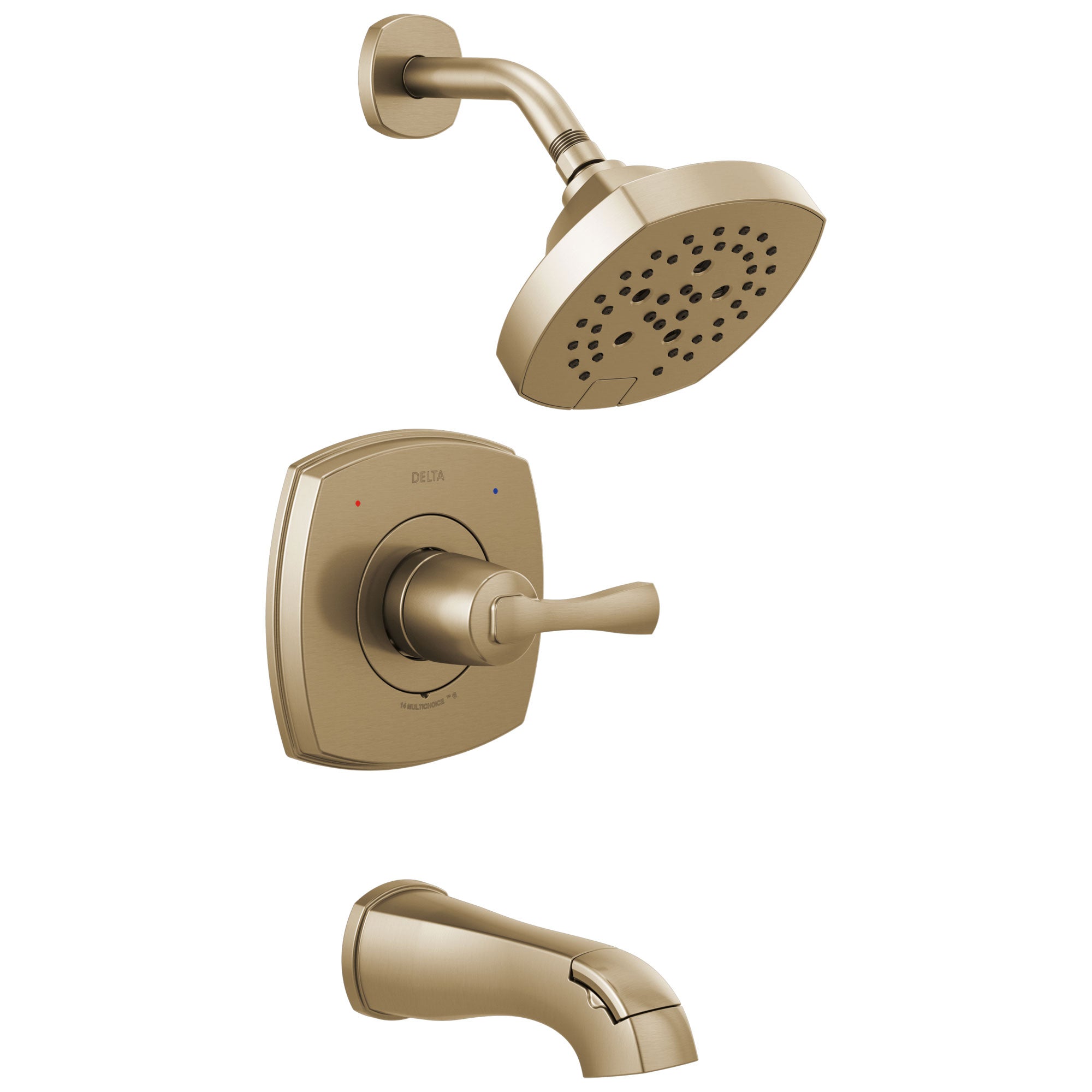 Delta Stryke Champagne Bronze Finish 14 Series Single Handle Tub and Shower Combination Faucet Trim Kit (Requires Valve) DT14476CZ