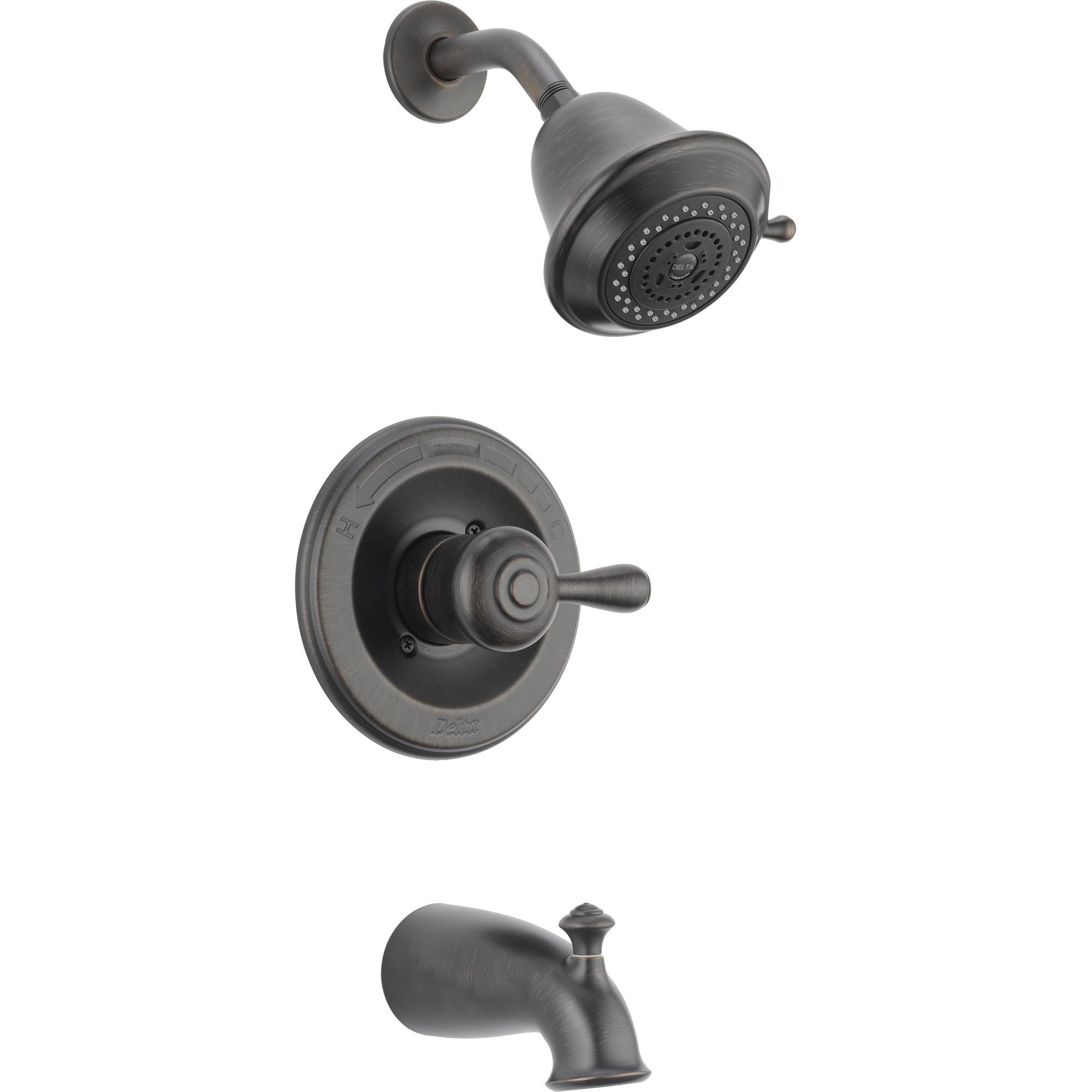 Delta Leland 1-Handle 3-Spray Venetian Bronze Tub and Shower Faucet Trim 644134