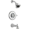 Delta Linden Single Handle Chrome Tub and Shower Faucet with Rough Valve D343V