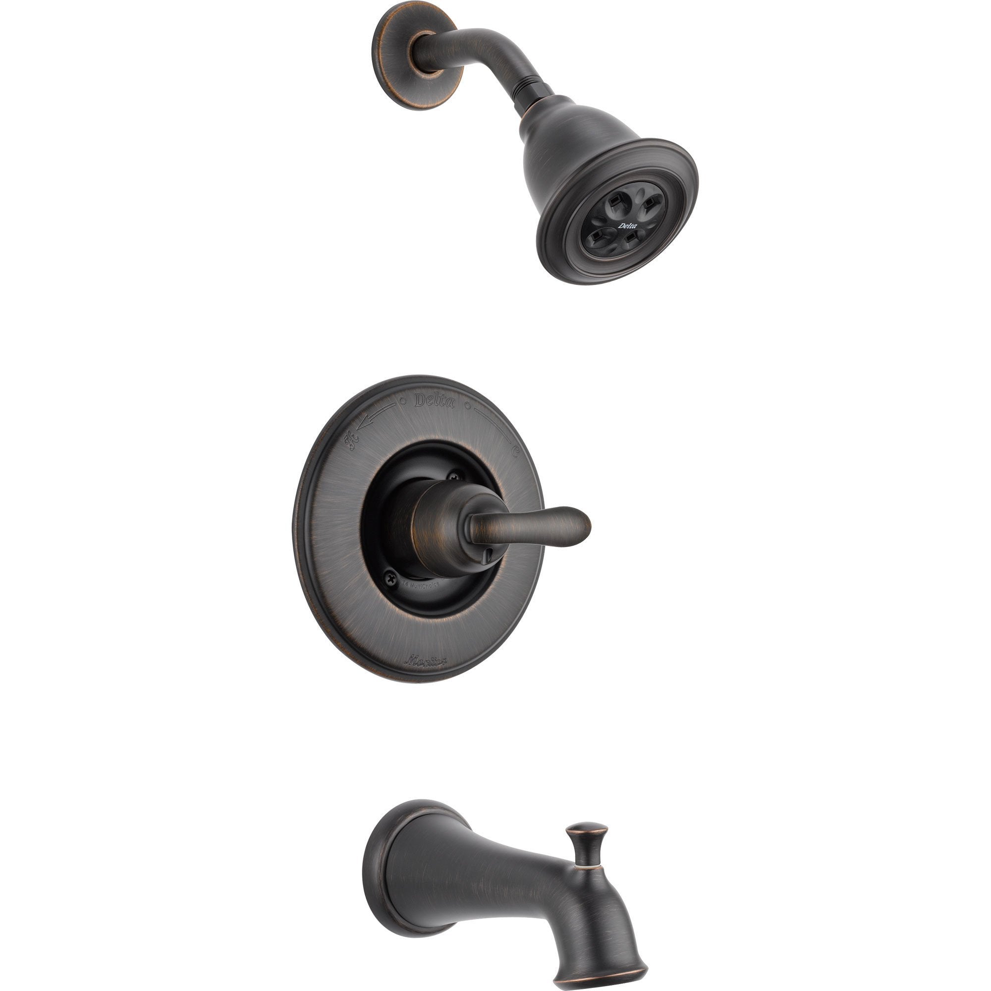 Delta Linden H2Okinetic Venetian Bronze Tub and Shower Faucet with Valve D345V