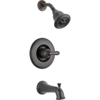 Delta Linden H2Okinetic Venetian Bronze Tub and Shower Faucet with Valve D279V