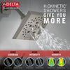 Delta Pivotal Stainless Steel Finish Tub and Shower Combination Faucet Includes Monitor 14 Series Cartridge, Handle, and Valve without Stops D3415V