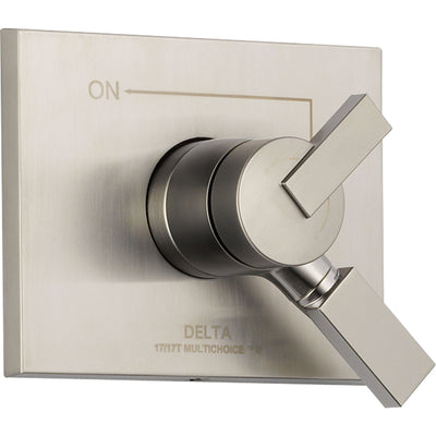 Delta Temperature & Volume Control Stainless Steel Finish Shower w/ Valve D123V